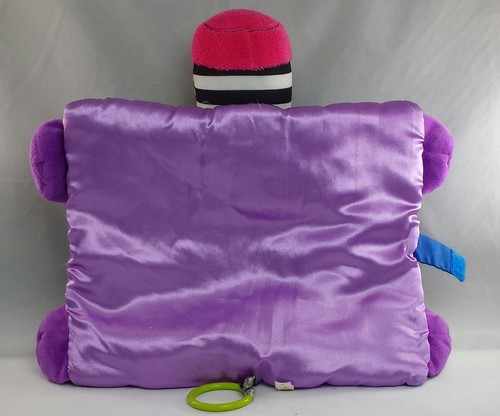 Manhattan Toy Zebra Activity Security Blanket Toy Purple Satin Alphabet sensory - Picture 2 of 3