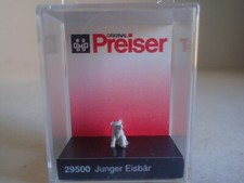 Preiser Junger Eisbär Tiere Wildtiere Zoo Zirkus 29500 H0 1:87 OVP