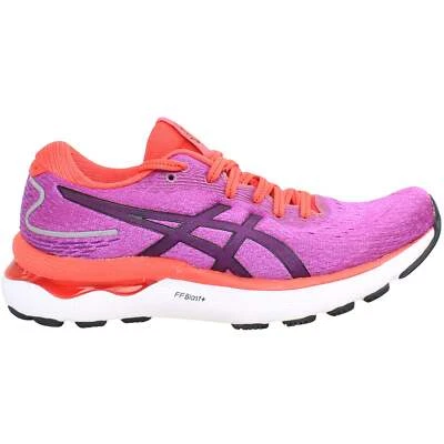 Asics Gel-Nimbus 24 Lace-Up Purple Synthetic Womens Running Shoes 1012B201_501