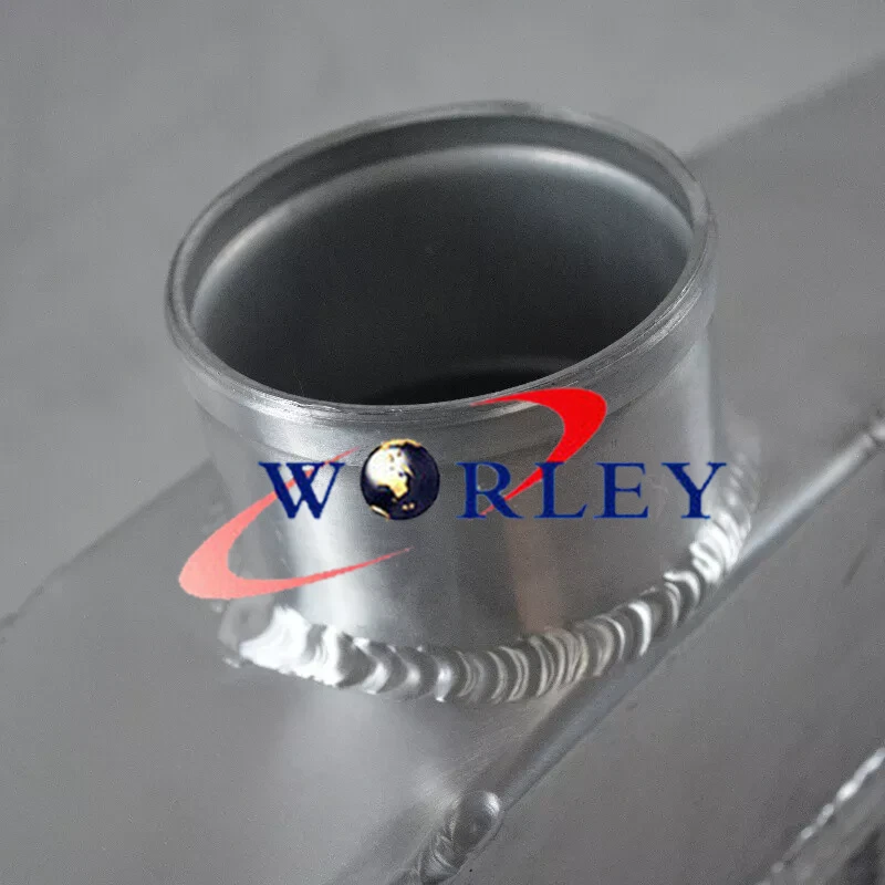 Универсальный двойной интеркулер с турбонаддувом 24 дюйма x 7 дюймов x 3,5 дюйма на заказ (2 дюйма/1 выход) - Изображение 3 из 4