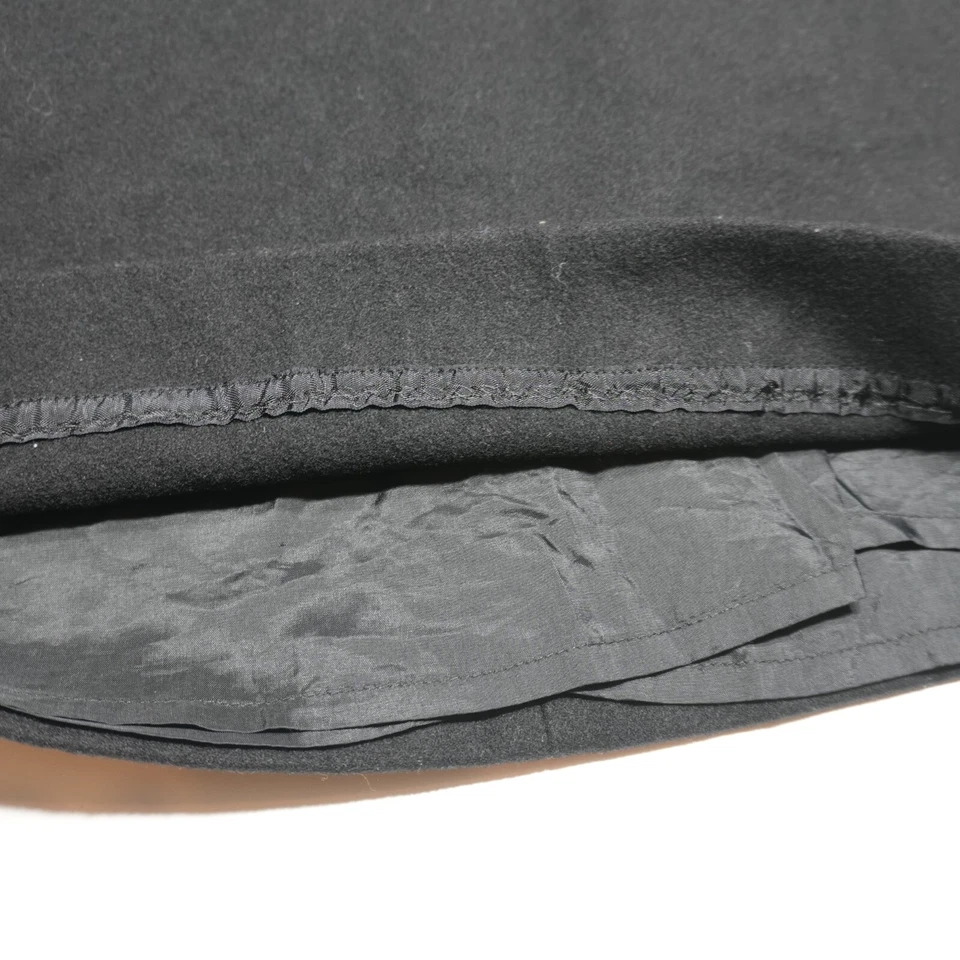 J. Falda corta recta Crew para mujer 8 lana pura negra tiro alto elegante informal Foto 4 de 4