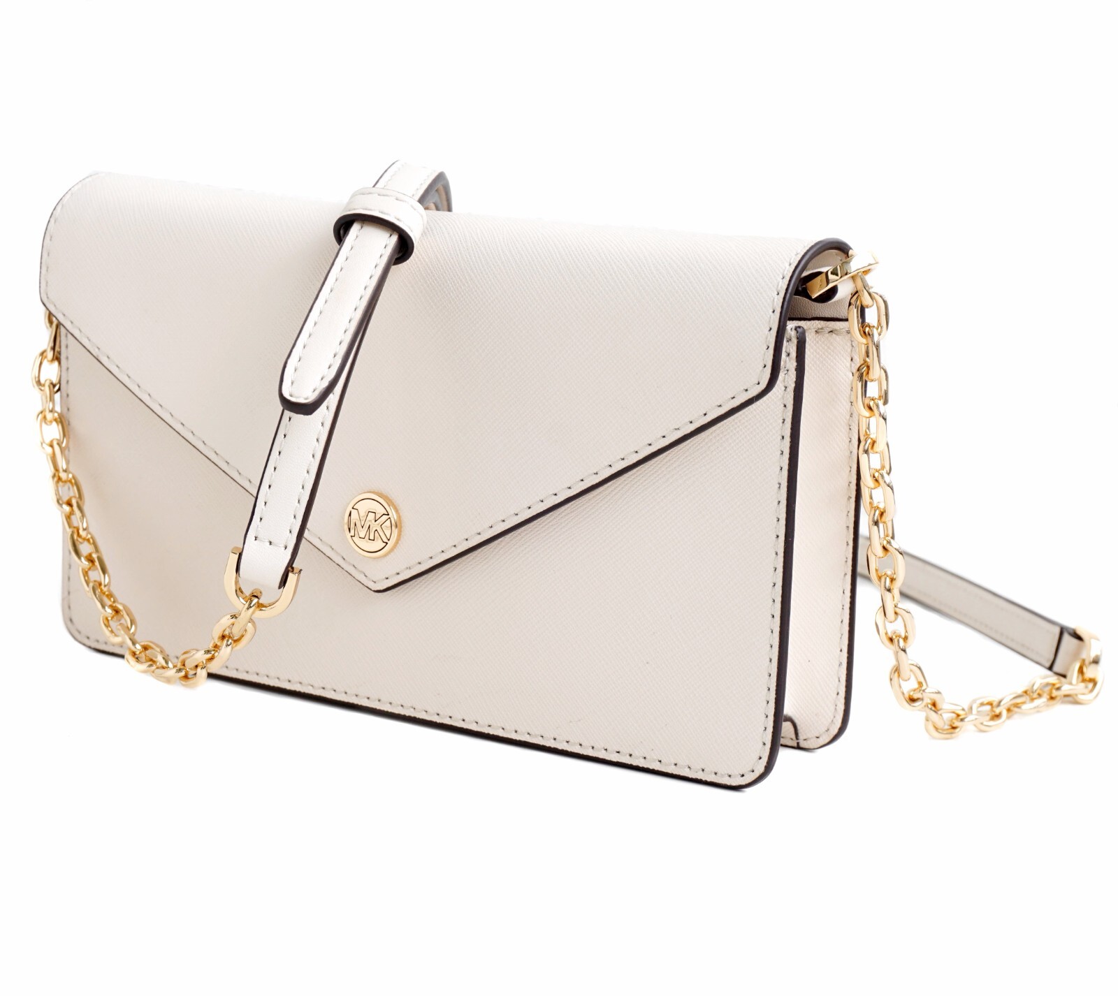Сумка Michael Kors через плечо Jet Set Travel Sm с клапаном на цепочке через плечо L. Кремовая Новая