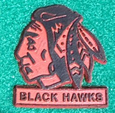 "RARE" VINTAGE CHICAGO BLACKHAWKS NHL COLLECTIBLE RUBBER STANDINGS MAGNET