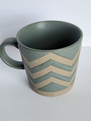 Standard Size (10 oz) Stoneware Ceramic Coffee Mug with Geometric Pattern |  eBay