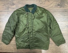 Military Cold Weather Jacket Mens Medium Green Permeable Alpha Industries Lined