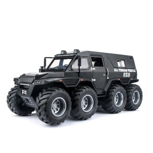 1:24 Scale Conqueror Shaman 8X8 Alloy Car Model Diecast Light Off-road Vehicle - Picture 15 of 22