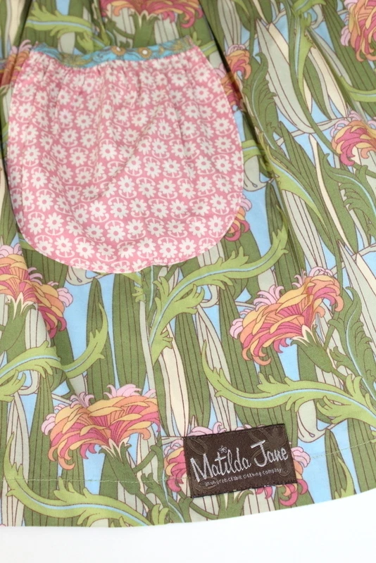 Vestido Matilda Jane Talla 2 3 Línea Directa Fresco Nudo Yama Verde Rosa Floral Bolsillo LINDO Foto 2 de 2