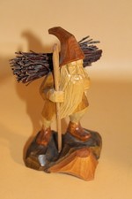 Antik geschnitzt Holzfigur Waldschrat R&uuml;bezahl 15cm orginal Rarit&auml;t Volkskunst 3