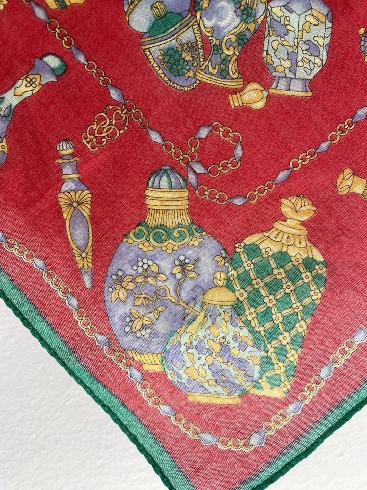 OSTINELLI Bufanda Mujer Roja 100% Algodón M EN ITALIA 20"/20" G CON Foto 3 de 4