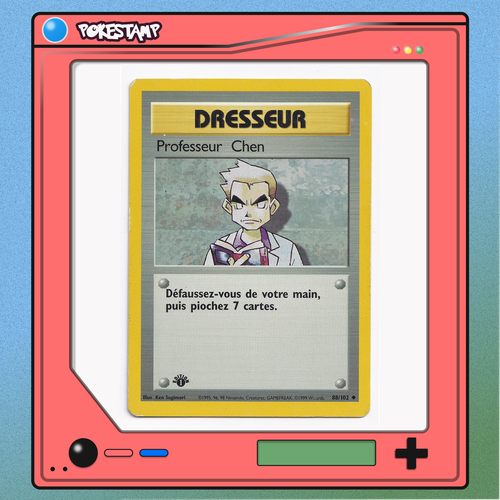 Carte Pokémon Professeur Chen - ed1 - 88/102 - Set de base - Exc - Foto 1 di 2