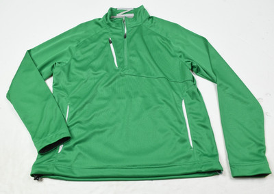 Zero Restriction Tour Series 1/2 Zip Golf Top Mens Medium Green Long Sleeve