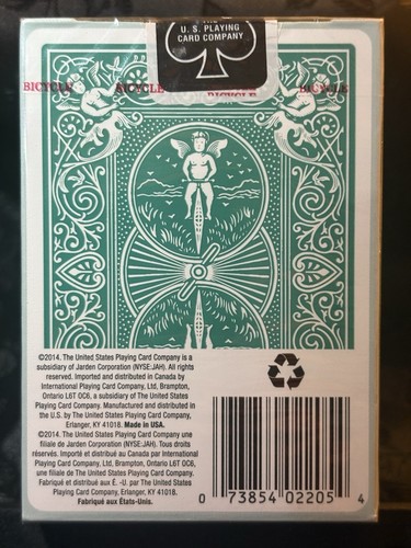 Bicycle Playing Cards Rider Back Design, Fashion, Canada Import, Teal, 2014 - Picture 2 of 6