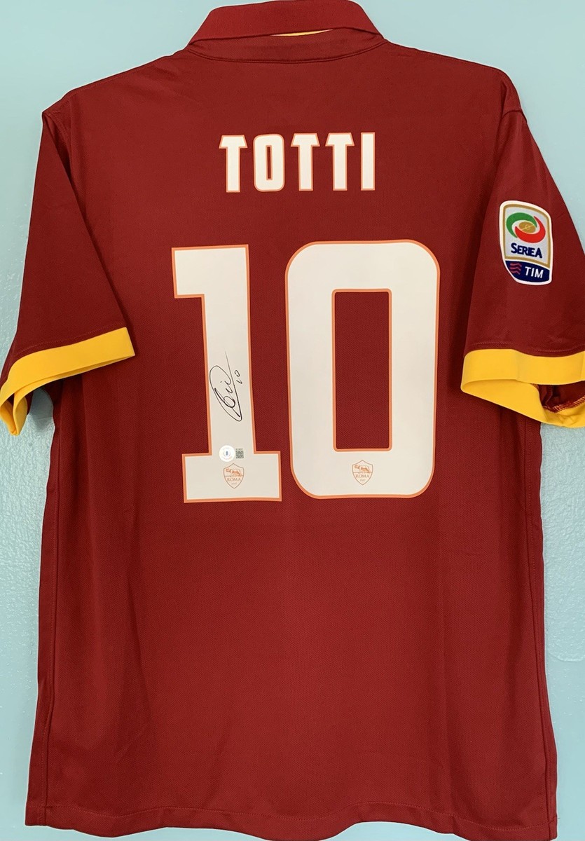 Francesco Totti Signed Autographed AS Roma Home Jersey Soccer