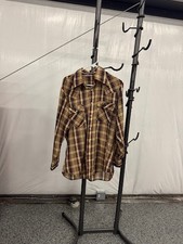 Vintage Levi  s Western Pearl Snap Shirt - Large - Plaid - Red Tab - 1970s