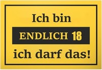 Deko Schild 18. Geburtstag Metall 30X20 Cm Lustige Party Deko Geschenk Junge