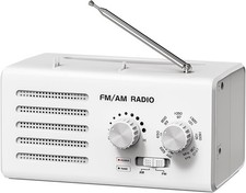 AM FM Radio Portable Plug in Wall or AA Battery Operated for Home/Outdoor  Emer