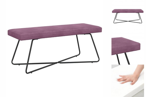 Bank Uni Lila 110X40X45 Cm Samt-image