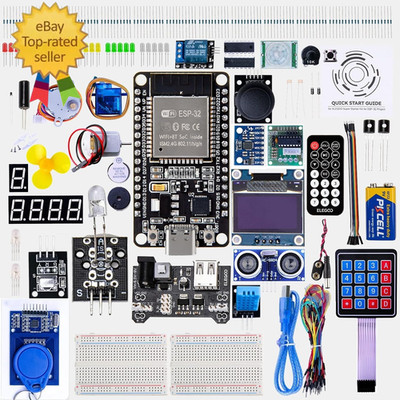 ELEGOO ESP-32 Super Starter Kit with Tutorial Compatible with Arduino IDE | Deve