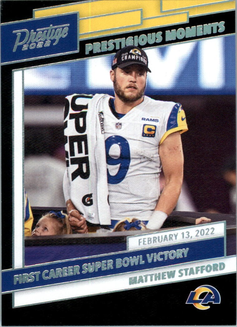 2022 Prestige Prestigious Moments #20 Matthew Stafford - FB