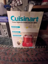 NEW in Box Cuisinart Frozen Yogurt, Ice Cream, Sorbet Maker ICE-20R - Red
