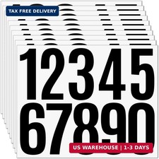 10 Sheets Mailbox Number Stickers 3 Inch - Self-Adhesive Vinyl Numbers 0-9 for M