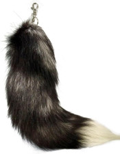 Fluffy Real Fox Fur Tail Keychain Tassel Bag Cosplay Toy Handbag Accessory Hook