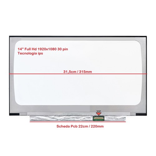 Display lcd Medion AKOYA E14223 14" led Slim 30 pin wxga (1920X1080) IPS - Afbeelding 2 van 4