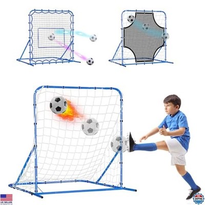 3-in-1 Soccer Goal & Rebounder Net with 4 Targets   Durable Adjustable Training