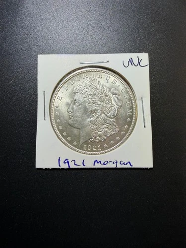 1921 Morgan Dollar UNC High Grade Blast White 90% Silver Good US Type Coin