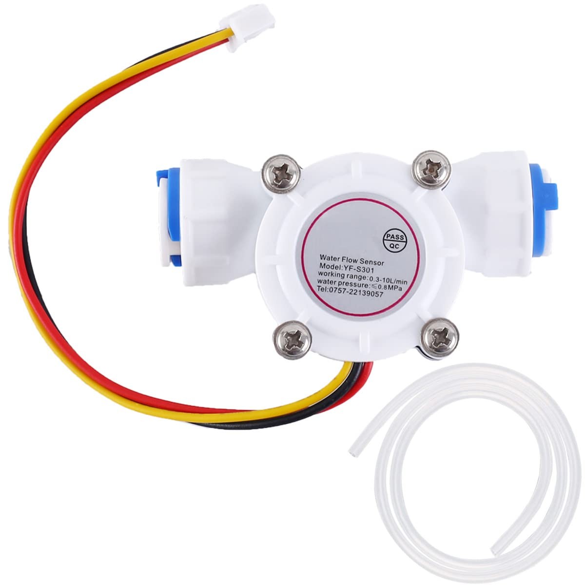 G3/8"" Quick Connect Hall Effect Sensor Water Flow Sensor YF-S301 0.3-10L/min Wa