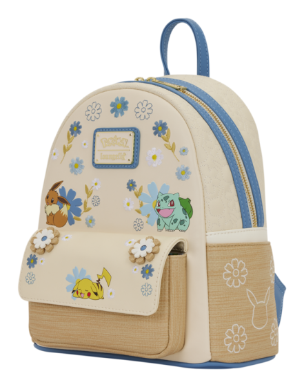 Loungefly Pokemon Floral Mini Backpack Pikachu Eevee Bulbasaur