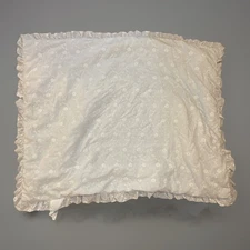 Sweet Jojo Designs White Baby Blanket – Eyelet Embroidered Ruffle Trim Crib