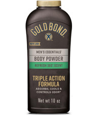 Gold Bond Men's Essentials Talc Free Body Powder for Men, 10 oz.