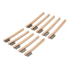 Steelman Stainless Steel 1200 Bristle Wire Brush with Wood Handle, 10-Pack 42563