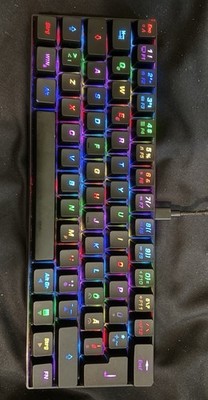 ISY IGK5000-BK Mechanical Mini Gaming Keyboard   60% Compact   RGB Backlit