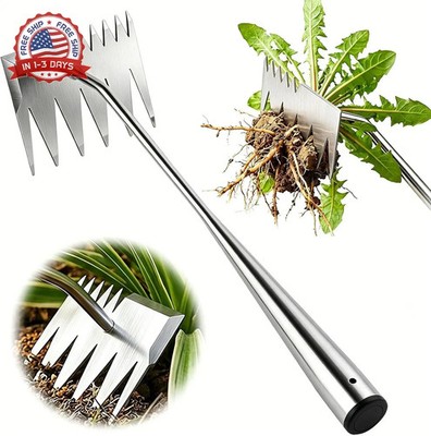 Weed Puller Tool, 2026 Upgraded Portable Manual Weeding Tools Gardening, 6 Teeth