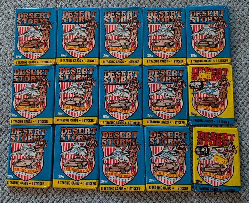 Topps Trading Cards 15 PACKS Desert Storm Victory Series Sealed Pack LOT