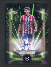 2024 Topps Chrome UEFA UCC Julian Alvarez Black Lazer Auto Green 66/99
