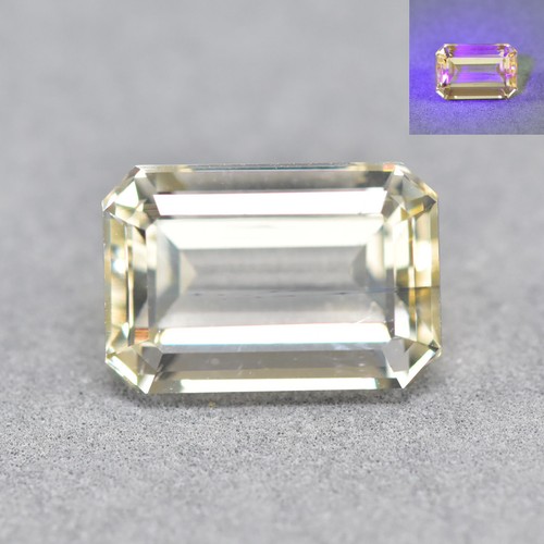 1.63Ct Emerald Cut _ Natural "UV" Color Change Scapolite Loose Gemstone - Picture 1 of 2