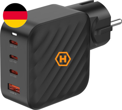 Hammer Rapidcharge 100W USB C Ladegerät, Lädt in 10 Minuten, Leistungsstarkes 4-