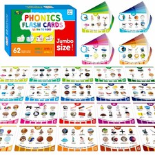 Phonics Flashcards, 120 Phonics 62 Double-Sided Cards - 20 Phonic Group Sets ...