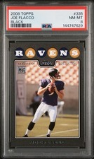 2008 Topps Joe Flacco Rookie Black /53 #335 PSA 8