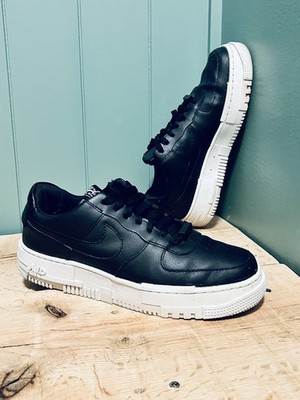 Nike Air Force 1 Pixel Women Low Black Leather Sneakers CK6649-001 Trainers 10