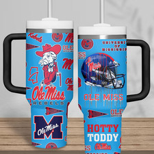 Mississippi College Football Fan Tumbler 40oz 30oz 20oz With Handle