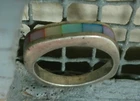 Vtg Sterling Silver Dyed MOP Mother of Pearl Pastel Shell Beach Boho Square Ring