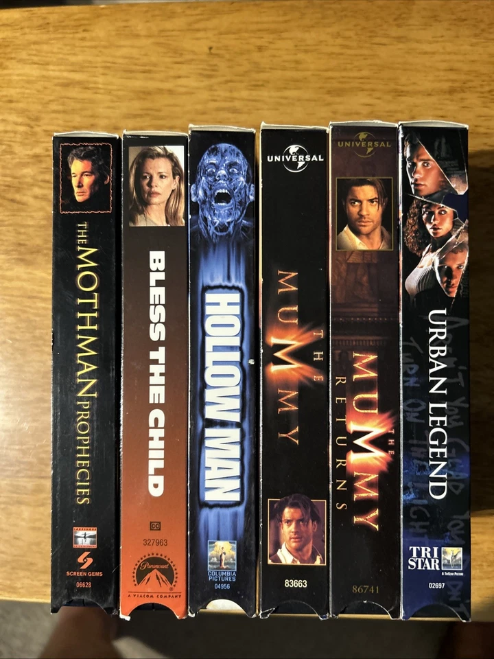 Lot Of 6 Horror VHS Mummy Mummy Returns Urban Legend Hollow Man Bless The Child - Image 3 of 4