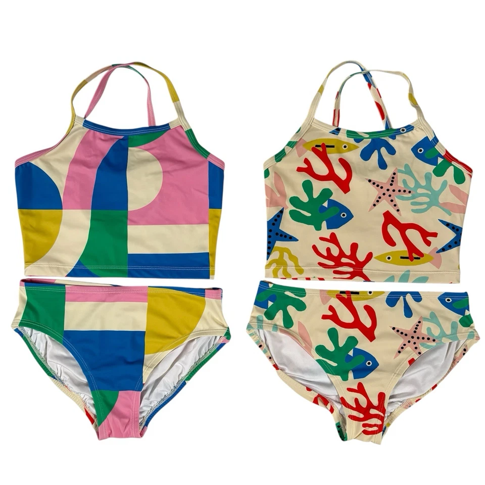 Bundle of 3 Hanna Andersson Girls Youth sz 10 140 Two-Piece Swimsuits Bikinis - Image 3 of 4