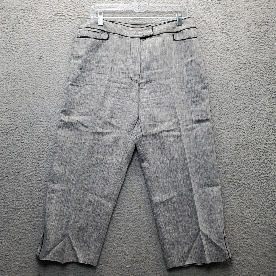 Traje Dressbarn 2 Piezas Para Mujer L Multi Lino Formal Solo Pecho Pico Solapa Foto 4 de 4