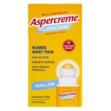 3 Pack Aspercreme Lidocaine Pain Relief Liquid No Mess Applicator, Unscented,...