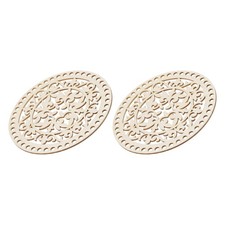 2Pcs Wood Basket Bottom 15cm Round Wooden Crochet Basket Bottom Wooden Craft